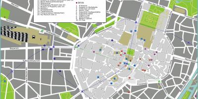 Carte touristique des sites touristiques de munich