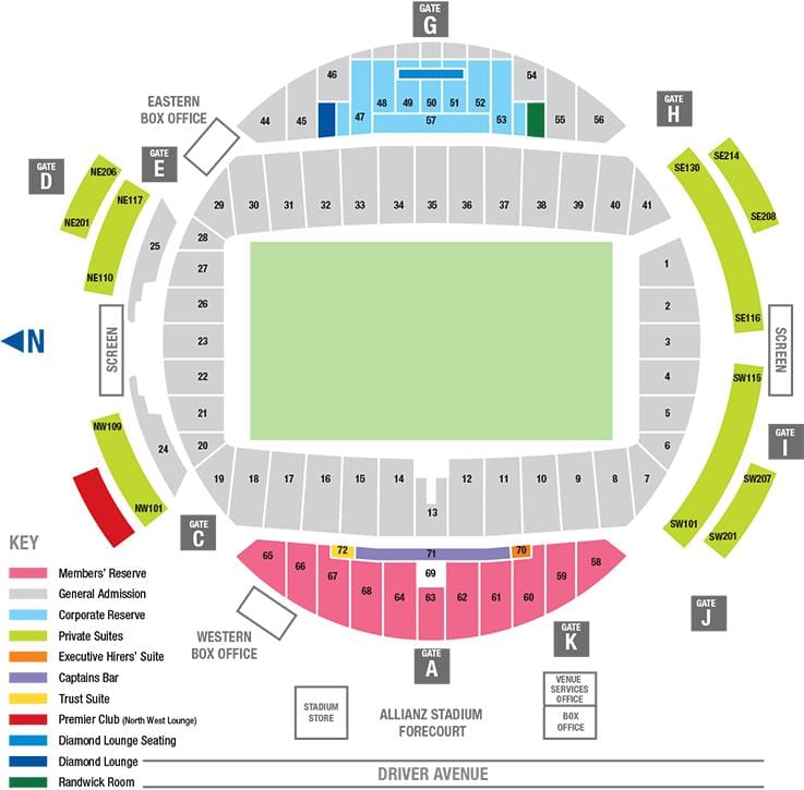 Carte de l'allianz arena siège 