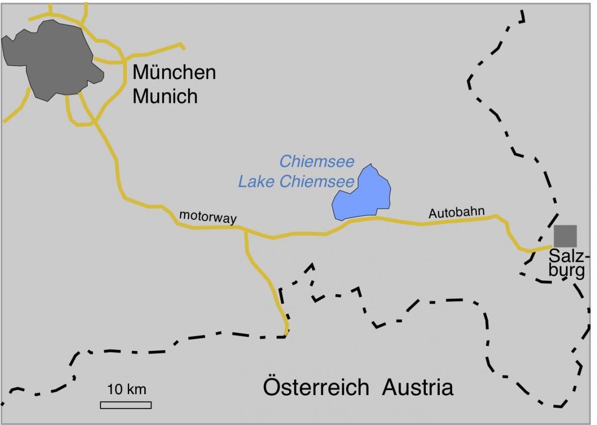 Carte ofmunich lacs 