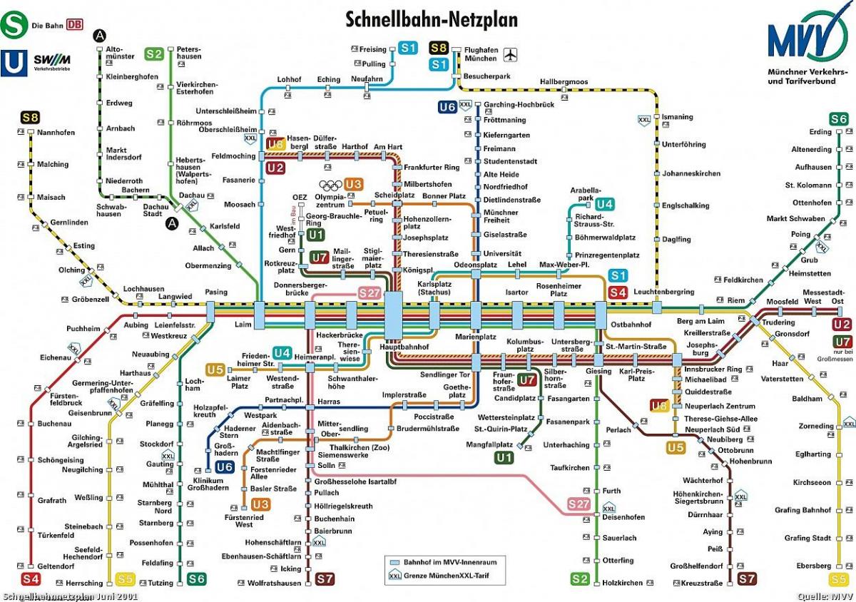 plan de métro de munich