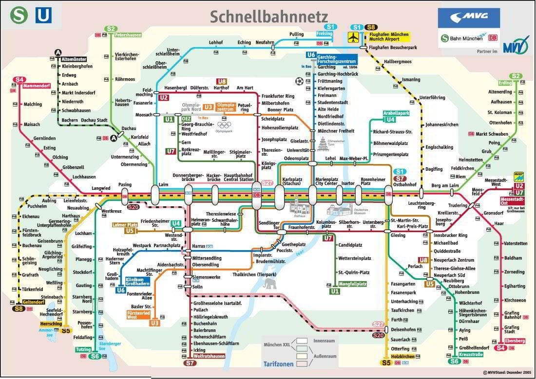 plan de métro de munich