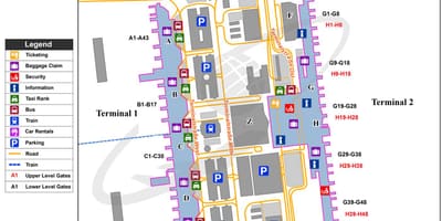L'aéroport international de Munich carte