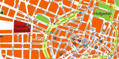 Carte de la bière de munich salles