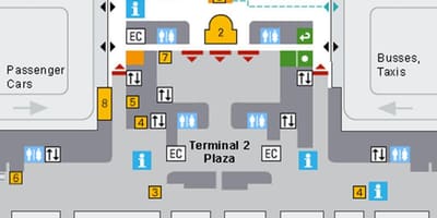 Carte des arrivées de l'aéroport de munich