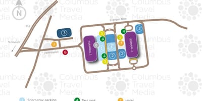 Carte de l'aéroport de munich gare