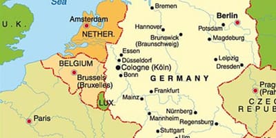 La carte de munich europe